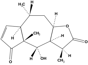 Structure chimique de la dihydrohélénaline, Auteur : Balougador